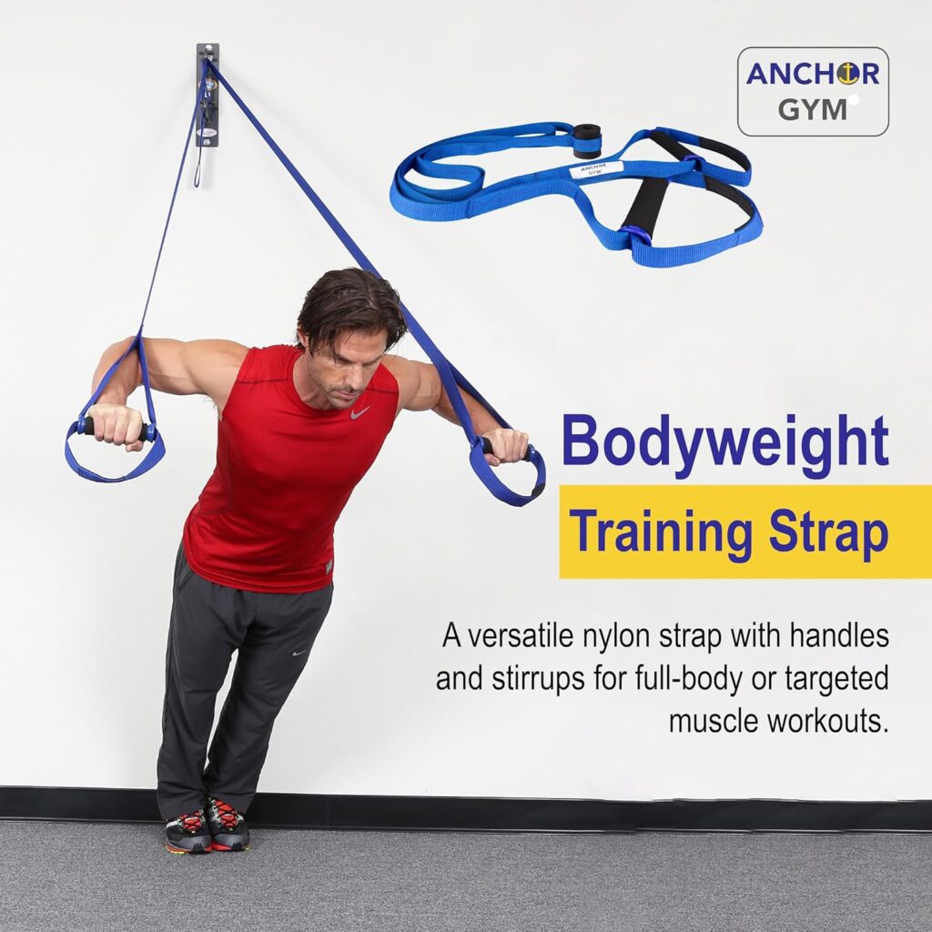 Anchor Gym Workout Wall Mount Anchor - Training Anchor Mounted Hook Exercise Station for Body Weight Straps, Resistance Bands, Strength Training, Yoga, Home Gym