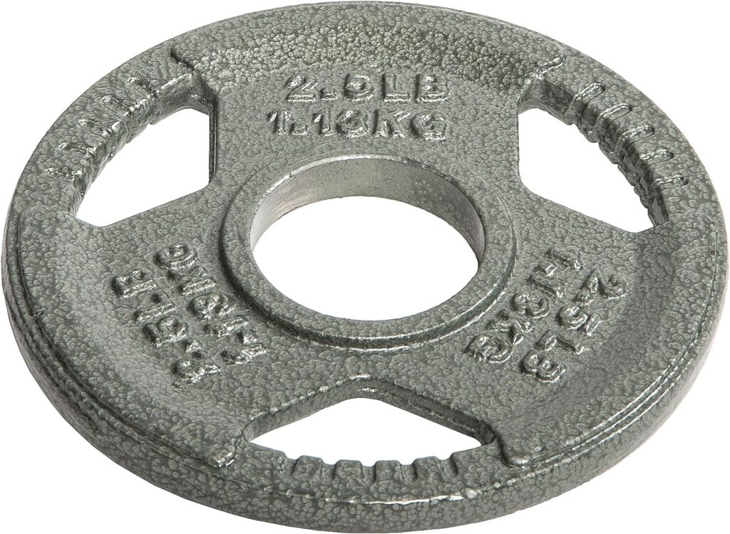 BalanceFrom Cast Iron Plate Weight Plate for Strength Training and Weightlifting, Olympic or Standard