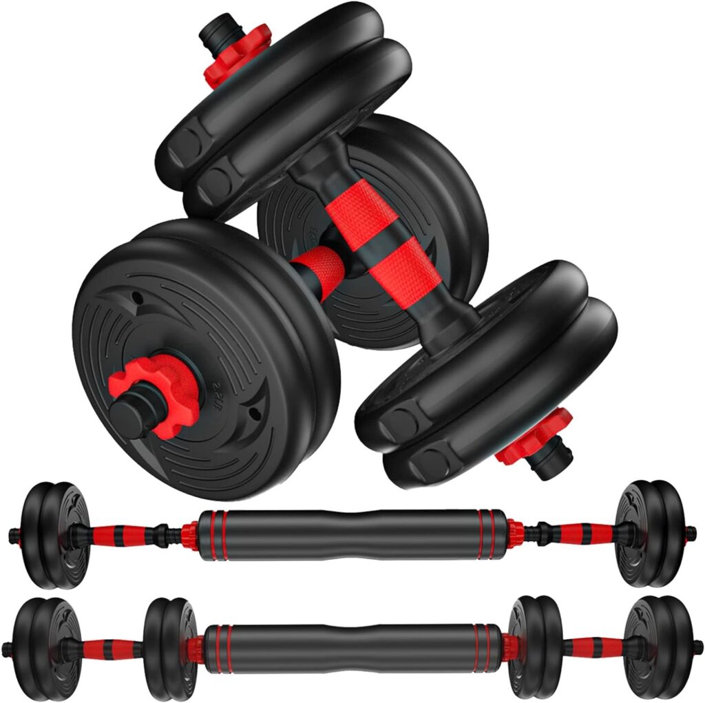 CANMALCHI Adjustable Dumbbells Weights Set 20lbs/33lbs/44lbs for Indoor Workout Dumbbell Weight Barbell Perfect for Bodybuilding Fitness Lifting Training Home Gym Equipment
