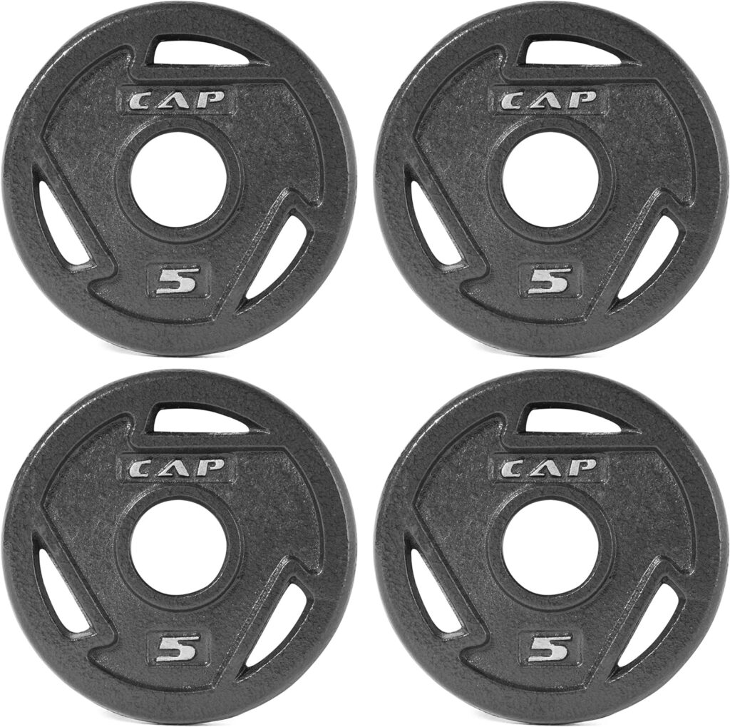 Cap barbell olympic grip plate