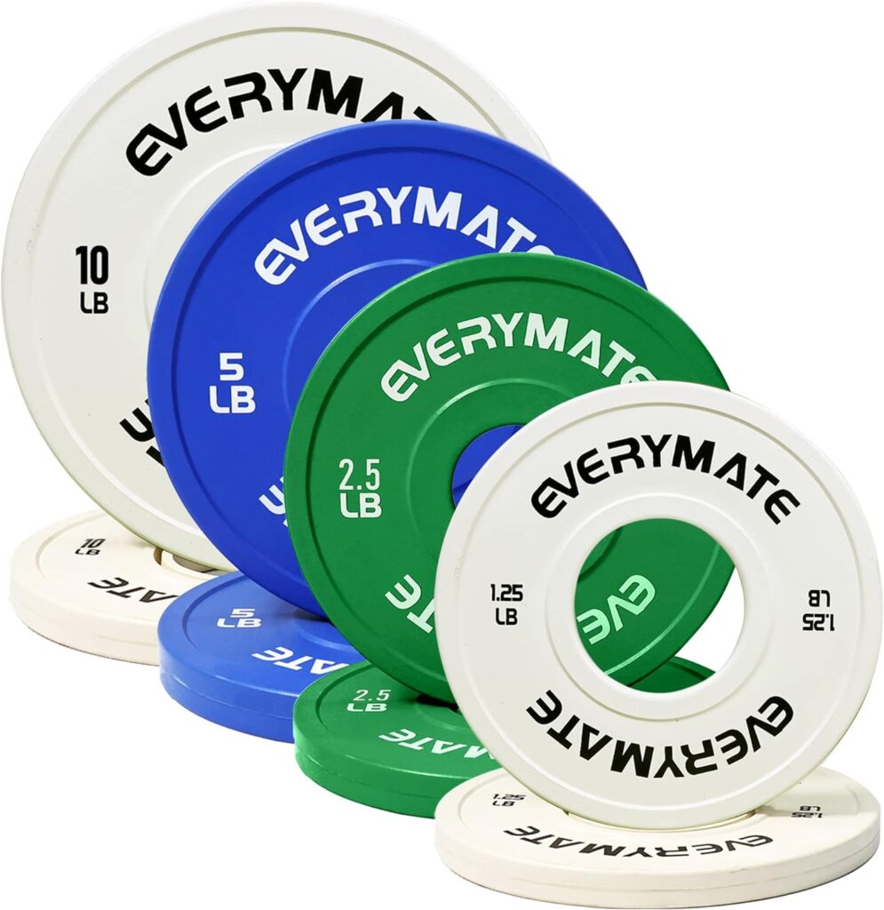 HoPro Olympic Bumper Plates - Rubber Coated Fractional Weight Plates For Strength Training