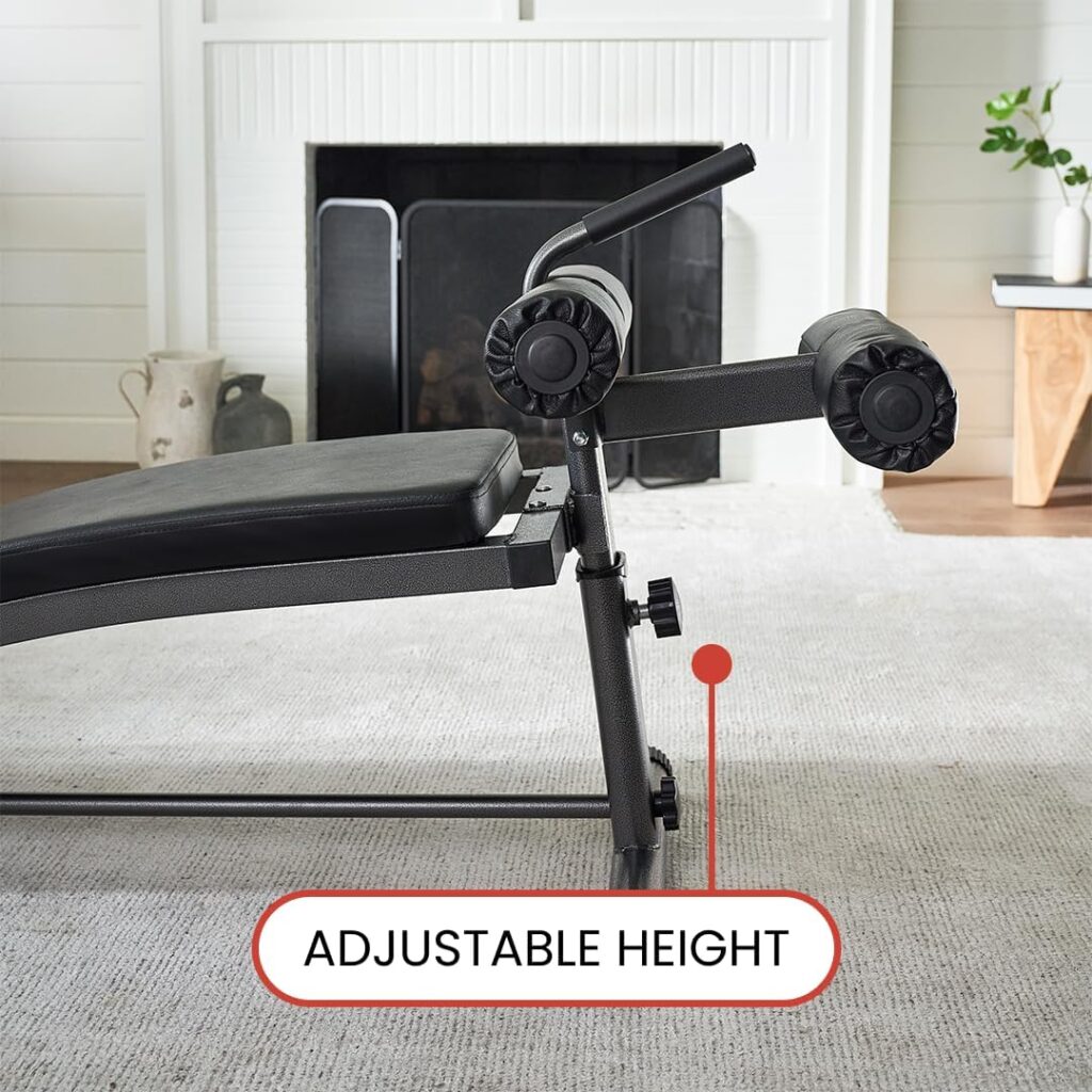 Finer Form Gym-Quality Sit Up Bench with Reverse Crunch Handle - Solid Ab Workout Equipment for Your Home Gym. More Effective than an Ab Machine or Ab Roller. Get Abdominal Gym Equipment Right in Your Home.