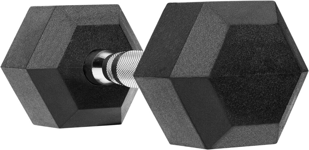 thumbnail image 2 of Signature Fitness Rubber Encased Hex Dumbbell Multiple Sizes 20/mo 2 of 12