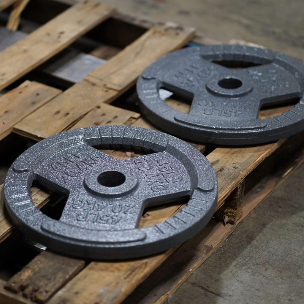 HulkFit 1  2 Enamel Coated Cast Iron Weight Plates for Barbells