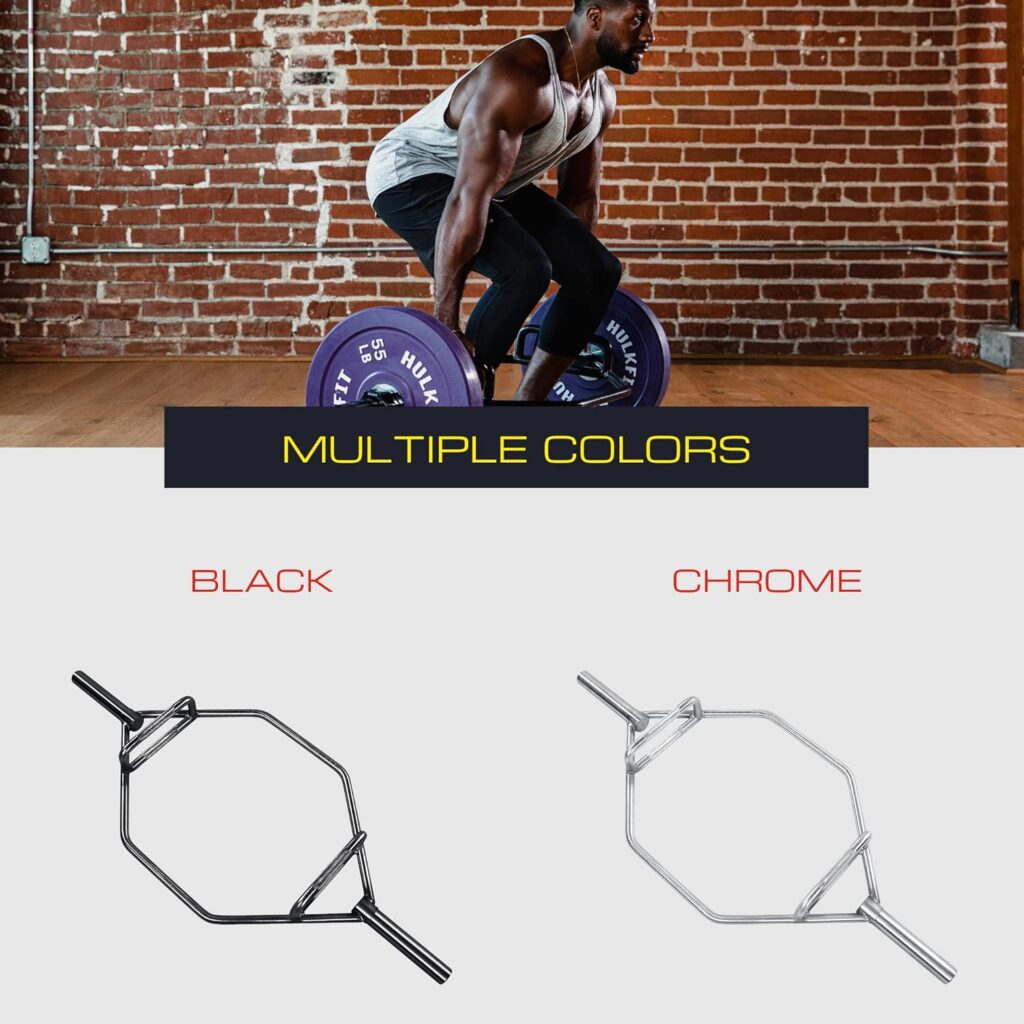 HulkFit Olympic 2-Inch Hex Weight Lifting Trap Bar