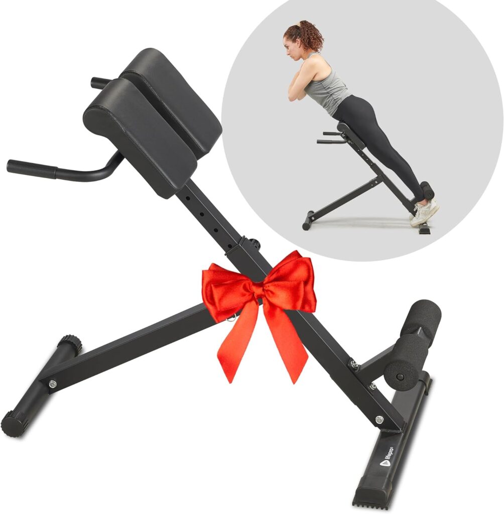 Lifepro Roman Chair Hyperextension Bench, Back Extension Bench Machine for Glute, Hamstring and Lower Back, Multipurpose Adjustable Exercise Equipment, Foldable for Home Gym Fitness