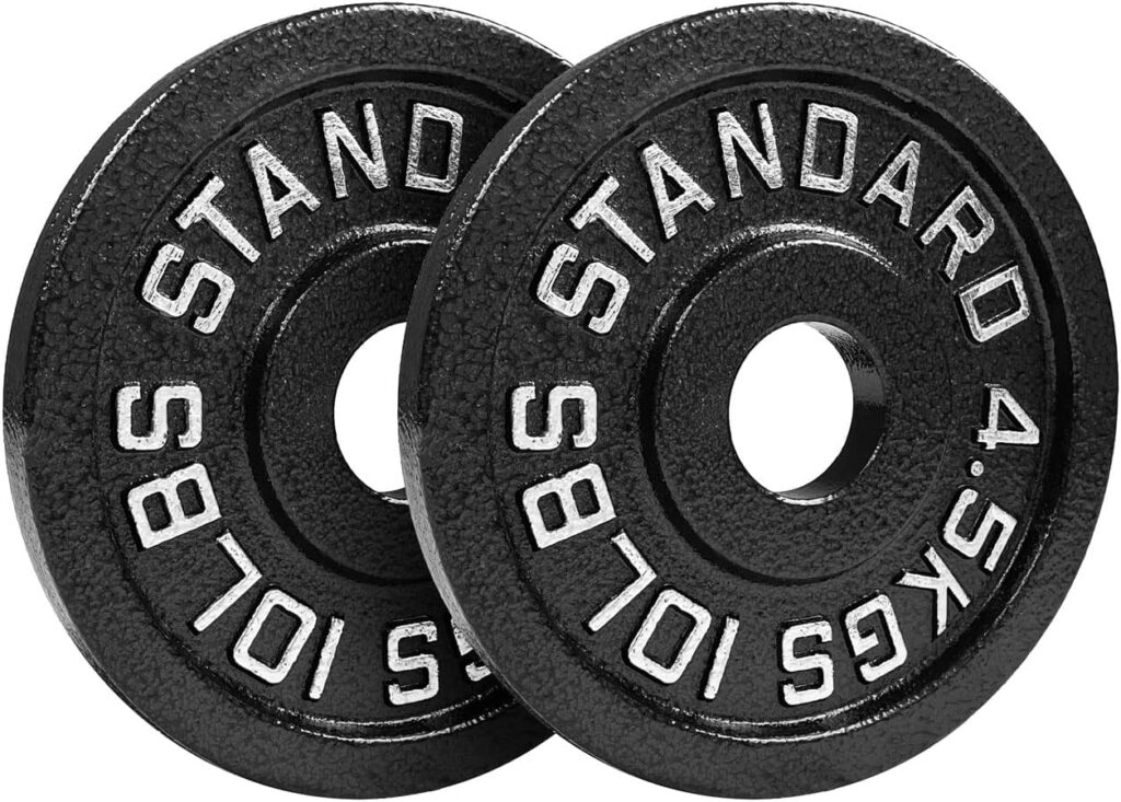 Steel Olympic Plates 35lb Set - Olympic Standard Premium Coated Pairs of 10lb, 5lb, and 2.5lb for Weight Lifting Powerlifting