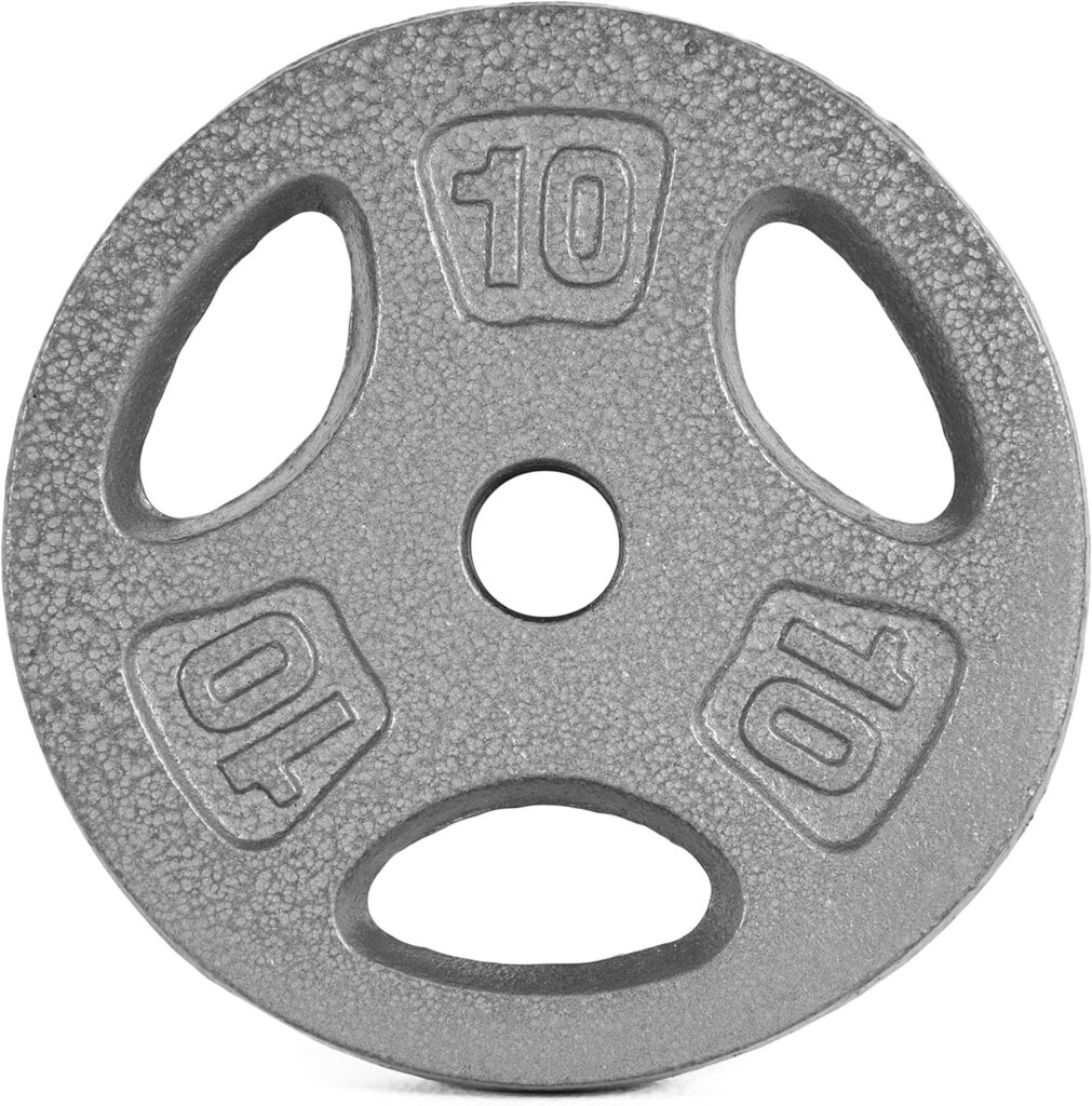 WF Athletic Supply Cast Iron 1-Inch Standard Grip Plate for Strength Training, Muscle Toning, Weight Loss  Crossfit - Multiple Choices Available