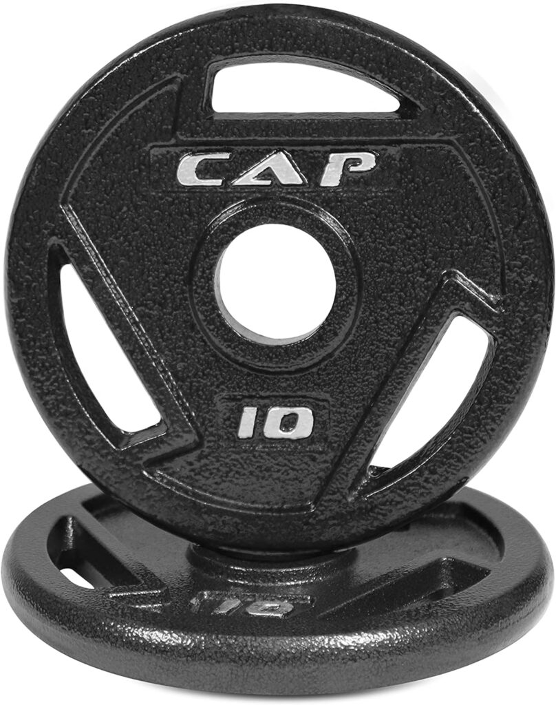 WF Athletic Supply Cast Iron 2-Inch Olympic Grip Plate for Strength Training, Muscle Toning, Weight Loss  Crossfit - Multiple Choices Available