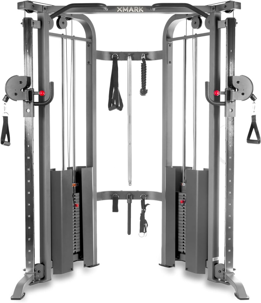XMark Functional Trainer Cable Machine, Multi-Functional Cable Machine, Upgrade Accessories or Weight Bench Available