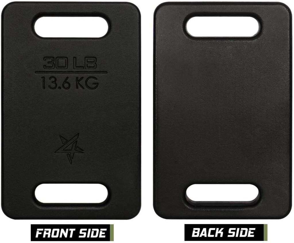Yes4All US Patented Cast Iron Ruck Weight - 20LB Upgraded Weight Plate With Rounded Handle