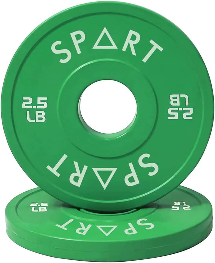 SPART Change Weight Plates Fractional Plate Olympic Bumper Plates for Cross Training Bumper Weight Plates Steel Insert Strength Training Weight Plates, 1.25LB/2.5LB/5LB/15LB SET/17.5LB SET