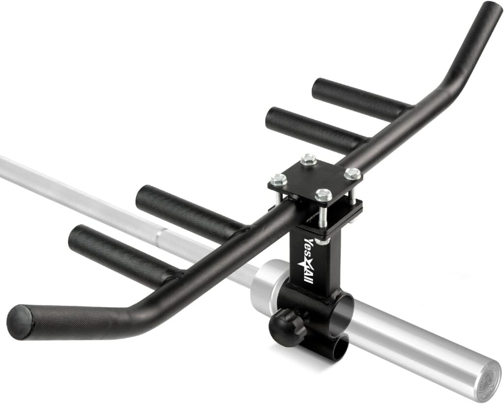 Yes4All Premium Multigrip Rowing Handle - T Bar Row - Viking Press for Muscle Group Training - Premium Steel, 550 lbs Weight Capacity, 1  2 Bar Compatibility, Any Height Fit, Superior Grip