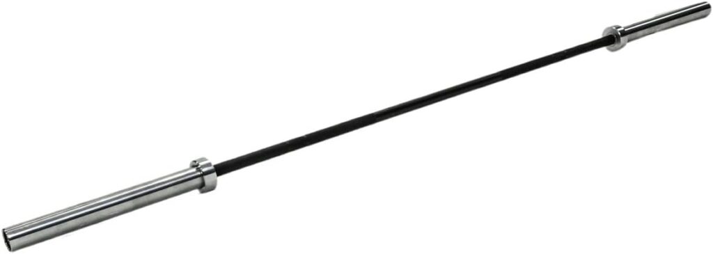 TRU GRIT FITNESS 7 FOOT OLYMPIC BARBELL POWER BAR FOR WEIGHTLIFTING WEIGHT TRAINING SIZES 35 LB and 45 LB